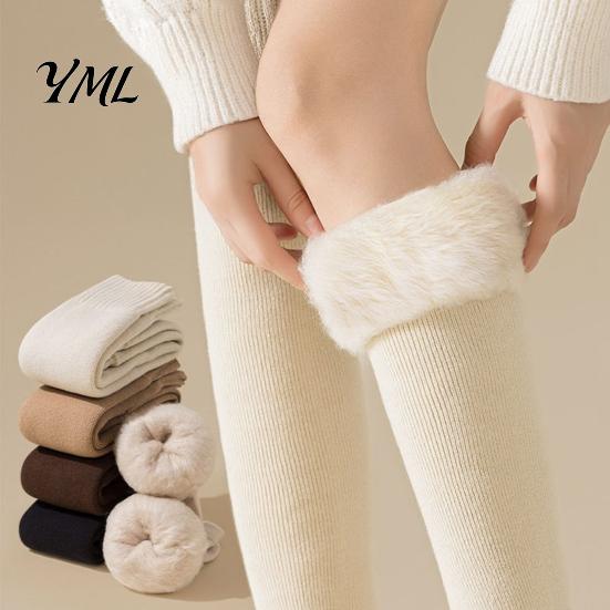 Warmth Gear for Autumn And Winter Leg Warmers Women, Over The Knee Thigh High Socks, Solid Color Boot Socks Soft Thermal Sleeves, Thickened