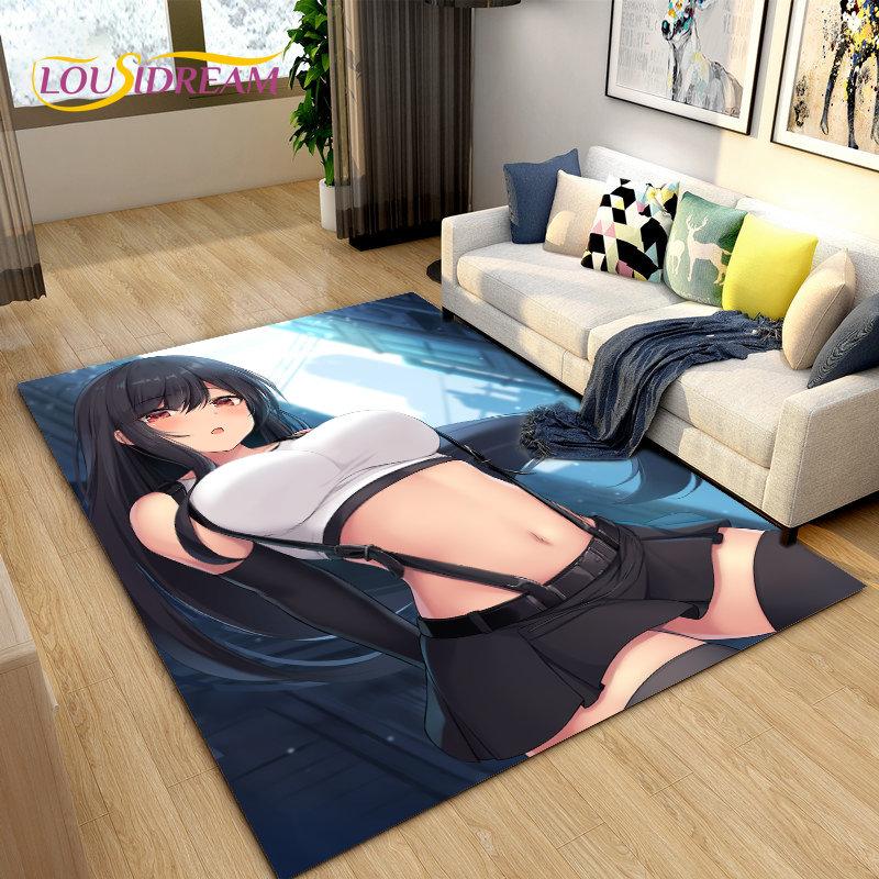 Сексуальная девушка кружево Tifa Aerith аниме коврик, ковер для гостиной спальни диван коврик украшения, детский нескользящий коврик 3D