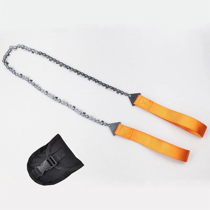 11/33 Tooth Pocket Chainsaw Rope Saw Hand Chain Saw for Tree Cutting Pocket Chain Camping Saws Outdoor Tools Camping Equipment