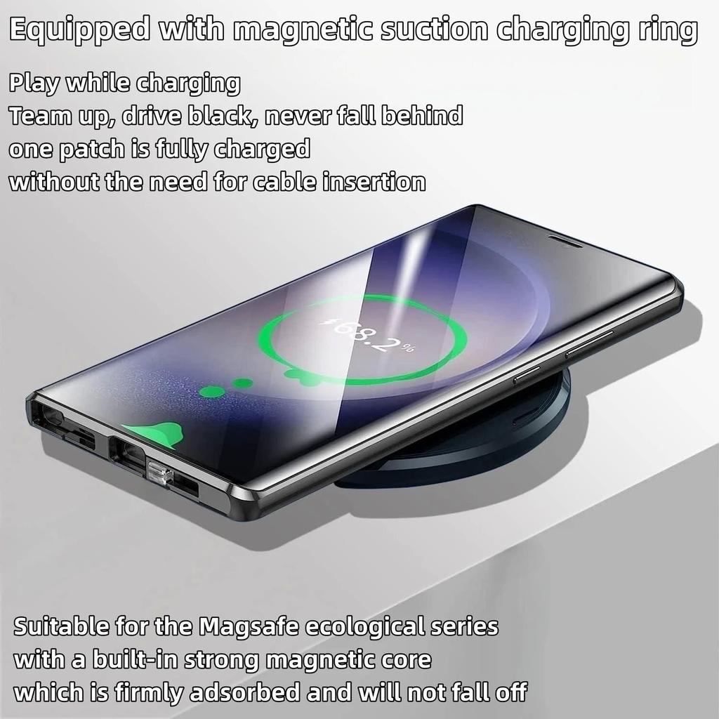 Case for iPhone 13 Pro Max/ 13Pro,with Double Sided Magnetic Tempered Glass cases,Magsafe Wireless Charging Magnetic Adsorption Metal Bumper cover