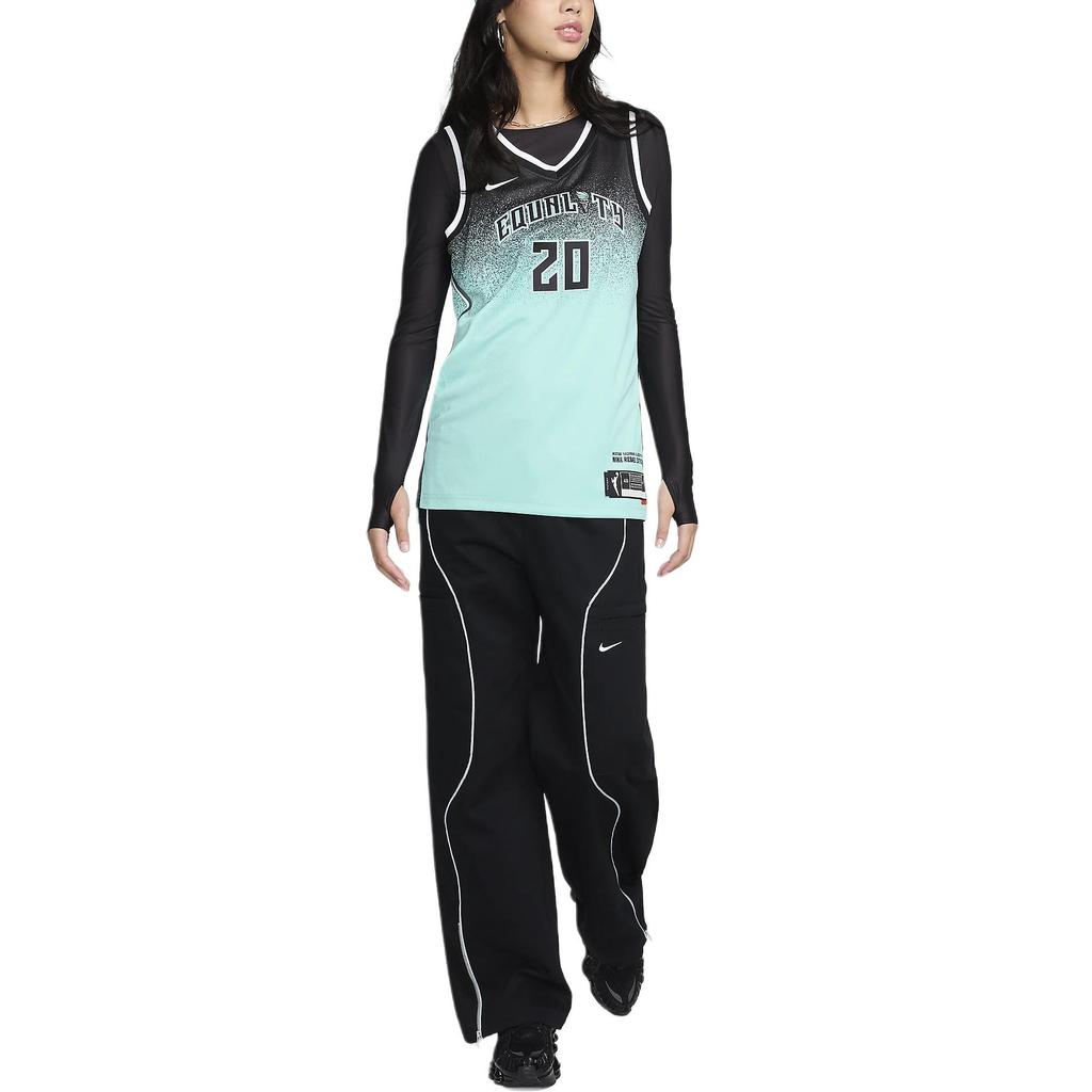 Nike Женский спортивный костюм WNBA Rebel Editon New York Liberty Sabrina Ionescu 2023 Dri-Fit Victory, цвет мятный/черный, уличная одежда FD0806-305
