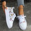 Fashion Large Size Canvas Shoes for Women's Printed Floral Casual Shoes Sneakers  Platform Shoes