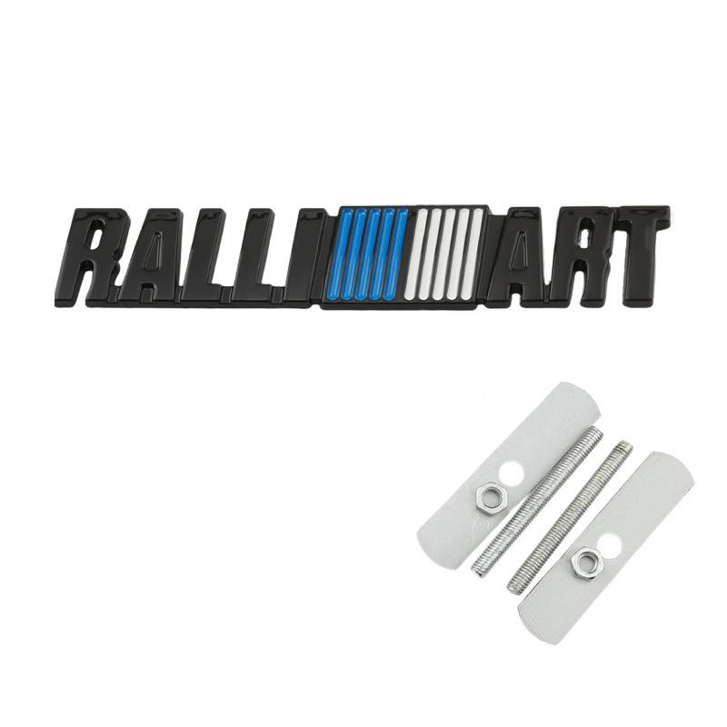 Car Rear Trunk Grill Ralliart Logo Sticker For Mitsubishi L200 Lancer Outlander Pajero Triton RVR ASX EVO Emblem Grille Badge