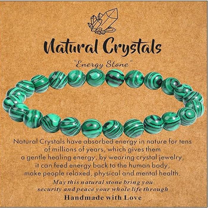 Горячая продажа натуральный камень с картонными бусинами эластичный браслет из нити кристалл агат тигровый глаз камень оптовая продажа браслет ювелирные изделия