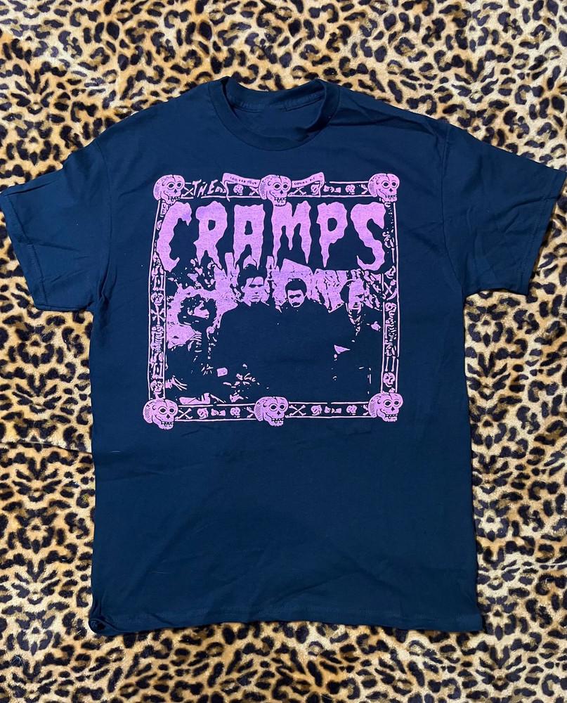 Мужская футболка The Cramps Band Music темно-синяя Хлопок Унисекс S-234Xl