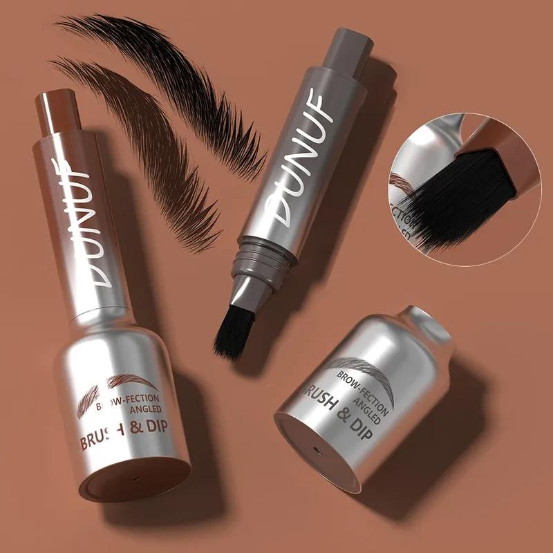 Квадратная кисть Wild Eyebrow Cream Painting Paste Black Tea Brown Pressing 3D Dye Dip Eyebrow Enhancers Cream Изменение линии роста волос