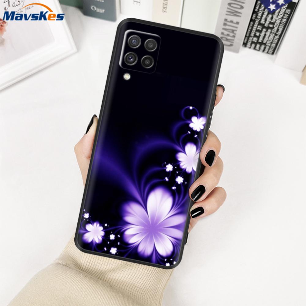 For Samsung Galaxy M22 Case SM-M225FV Black Bumper Soft TPU Cover For Samsung M32 4G M325FV Case Silicone M 22 M 32 Fundas Cute