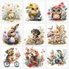 Diy Diamond Painting Dog Rabbit Full Square/Round Embroidery Cross Stitch Animal Daisy Mosaic Home Decor