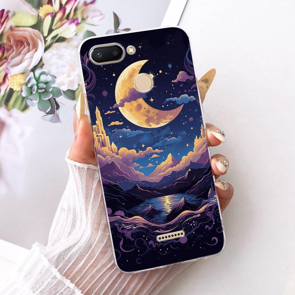 For Redmi 6 Case Cover Transparent Cute Cat Fashion Butterfly Funny Cool Painted Casing M1804C3DH M1804C3DG M1804C3DI
