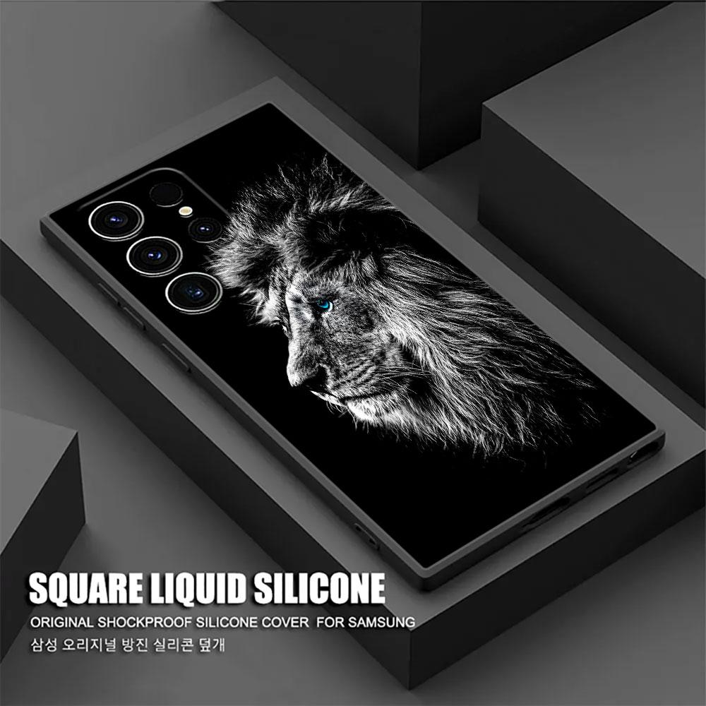 Волк Лев Тигр Животное Милый Чехол S25 Ultra Для Samsung Galaxy S25 S24 S23 S20 S21 FE S22 Ultra S10 Plus 5G Чехол Мягкая Крышка Телефона