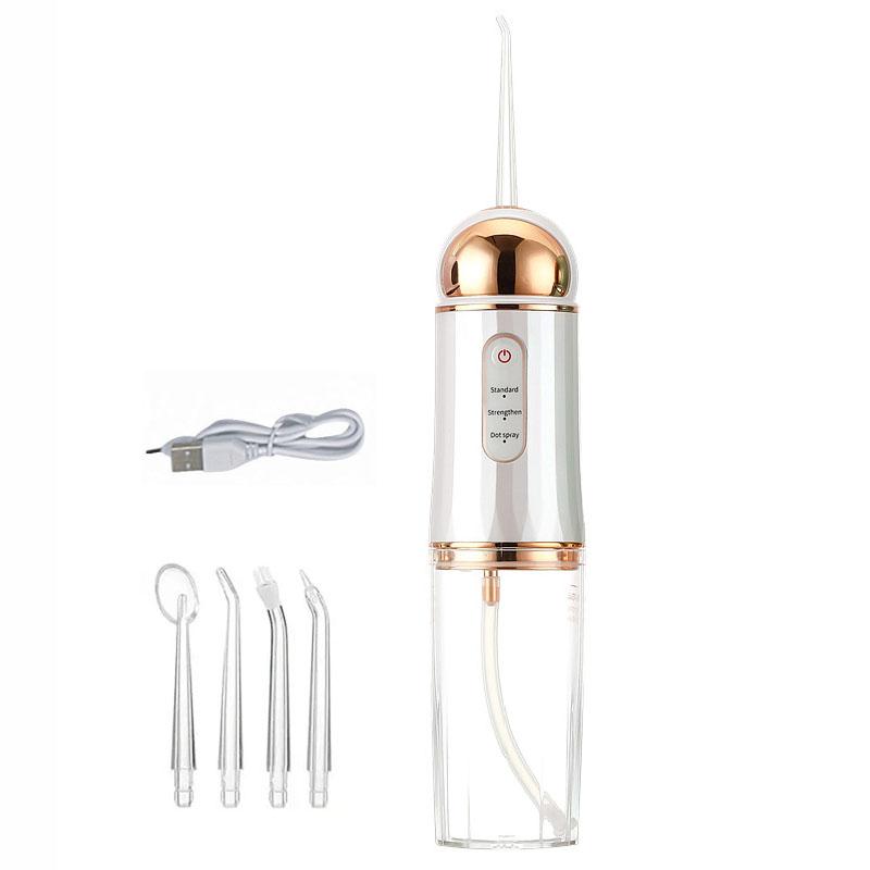 Новый USB портативный ирригатор для полости рта с водяной нитью, ирригатор для полости рта, 230 мл, 4 насадки, машина для чистки зубов и полости рта