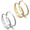 Classic Round Big Hoop Earring 1 Pair Round Loop Circle Gold and Silver Color Hoop Earring Large Size Punk Earrings for Women