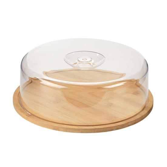 Бамбуковая масленка с крышкой, поднос для торта, большой держатель для мини-тортов, кухонный контейнер для хранения, коробка, доска для сыра, тарелки