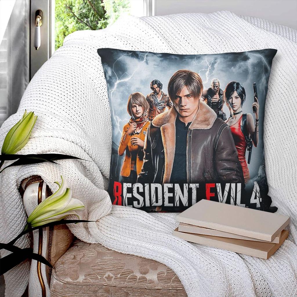 Resident Evils Funny Games RE Square Pillowcase Pillow Cover Cushion Zip Decorative Comfort Throw Pillow for Home Bedroom