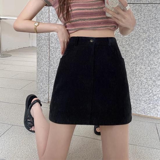 Юбка средней длины, летний студенческий стиль работы, завернутые ягодицы, высокая талия, короткая юбка-трапеция, модная женская одежда