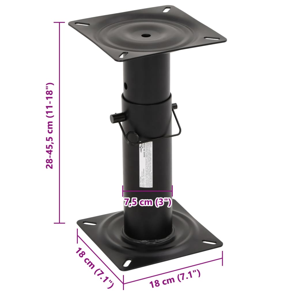 Adjustable Boat Seat Base 28 45.5 cm Steel