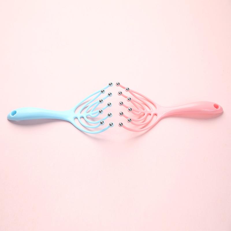 Массажер для головы с девятью когтями, релаксация кожи головы, глубокий массаж, массажная расческа с девятью бусинами