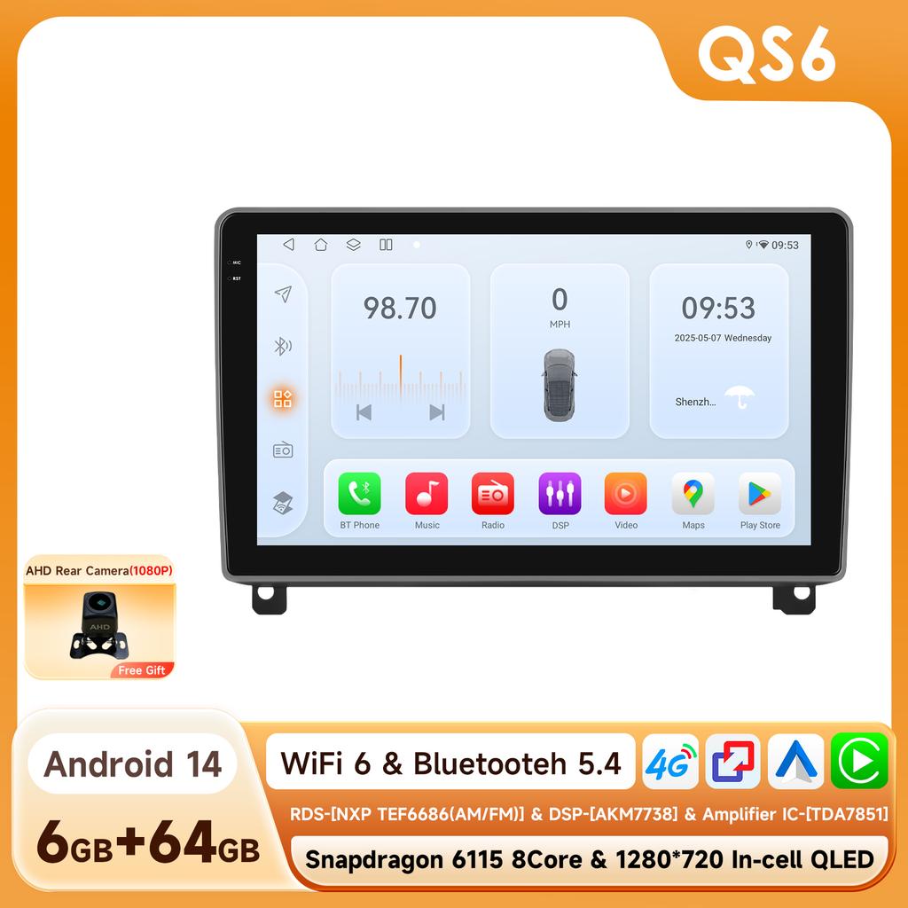 OSSURET 6115 Car Radio Android for Peugeot 407 CC SW 407CC 2004-2011 Carplay Car Multimedia Player Intelligent Autoradio GPS