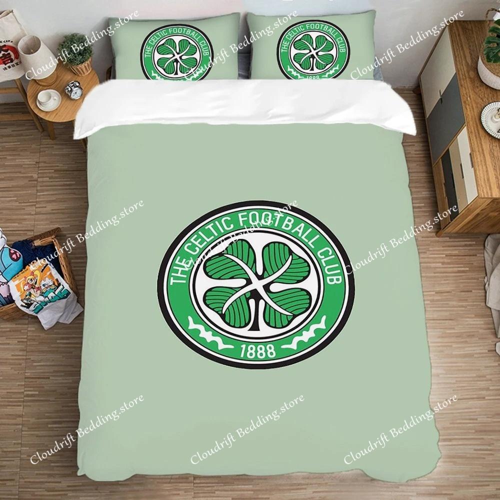 Забавный комплект постельного белья с пододеяльником и наволочками Celtics-FC для взрослых, мальчиков, девочек, декор спальни, чехол для одеяла, подарок, размер US EU AU 963