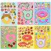 6 штук/упаковка Наклейки-пазлы Торт Мороженое Новинки Десерты Детское развлечение Сделай сам Наклейки для кексов