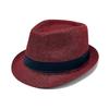 British Jazz Fedora: Solid Color Ribbon, Roll Brim, Unisex Sun Straw Hat