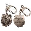 Bulldog, English Bulldog, British Bulldog I - Silver-plated Key Ring with Dog, Handbag Decoration, Backpack Pendant by Brand