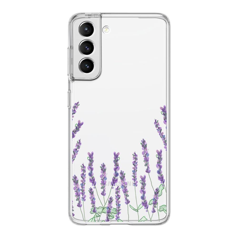 Чехол для телефона подсолнух Лаванда Фиолетовый Для Samsung Galaxy S23 S22 S20 Ultra S21 FE 5G S9 Plus S10E S8 Note 20 Прозрачный Чехол