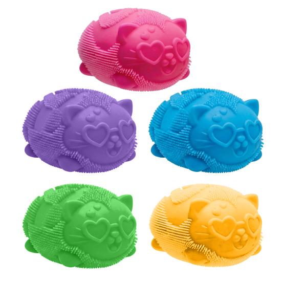 Мини-игрушка-пищалка Кот-Фазз, Снятие стресса, Пушистый шарик, Игрушка-непоседа, Помощь в концентрации, Расслабление, Снятие тревожности, Игрушка на рабочий стол