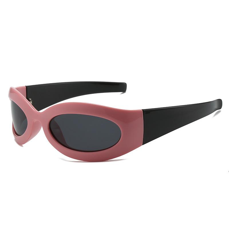 New large-frame sunglasses men's millennial YK cat eye sunglasses women's trendy sports cycling polarized glasses