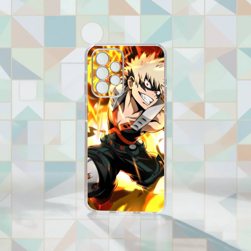 Cool B-Bakugo My H-Hero A-Academia Phone Case Transparent Silicone Soft For Samsung S25,S24,S21,S22,S23,S30,Ultra,S20,Plus,Fe