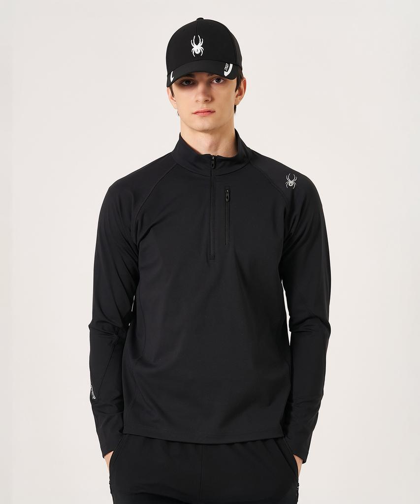SPYDER Men'S Running Pace Half Zip T-Shirt Splpcnrl231Mblk