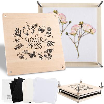Классический деревянный набор для прессования цветов - Многоразовый инструмент для самостоятельной сушки и сохранения прессованных цветов и растений