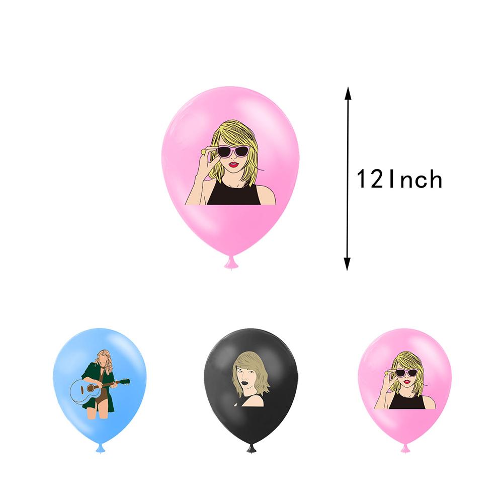 32Pcs Taylor Themed Party Supplies Set w/ Banner Balloons Cake Toppers for Fans