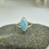 Natural Larimar Gemstone Ring, Solid 925 Sterling Silver Ring, Designer Ring, Handmade Ring, Women Ring, Gift For Her