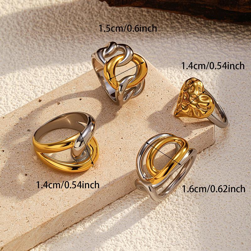Chenhe Jewelry Европейские и американские аксессуары Кольца с цветовым сочетанием из нержавеющей стали Женские Премиальное качество Не выцветающие кольца из титановой стали