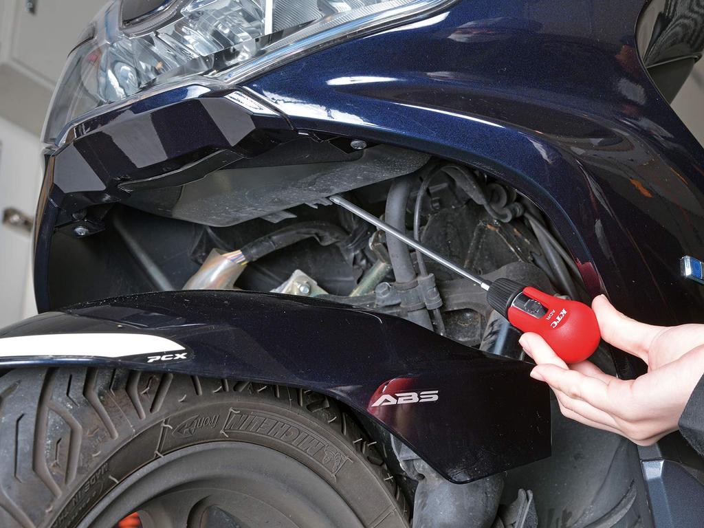 Kyoto Machine Tool Headlight Beam Adjustment Wrench for Light Commercial Vehicles and Short Tip Overall Length (KTC) Motorcycles, (Ratchet Type),