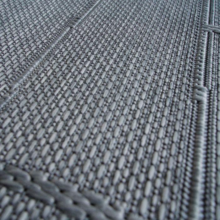 Tapis salon aspect jute gris 160x225