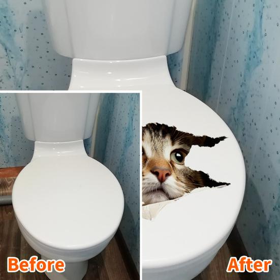 Наклейка для унитаза Yousheng, водонепроницаемая, устойчивая к разрывам, декоративная наклейка для резервуара с водой из ПВХ, устойчивая к выцветанию, наклейка для ванной комнаты
