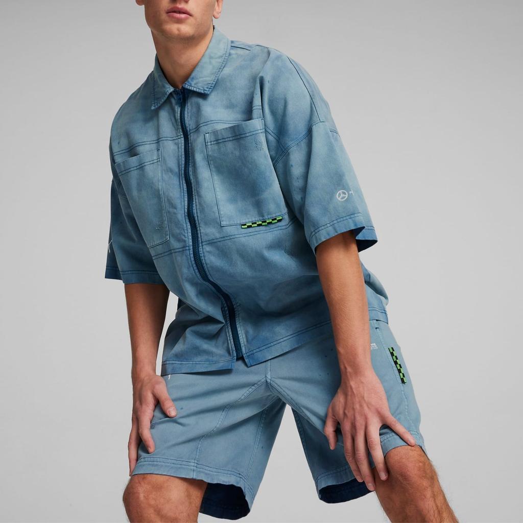 Новая футболка PUMA x Mercedes AMG Petronas F1® Team X Mad Dog Jones SS24 Мужская Океанский синий 623701-07