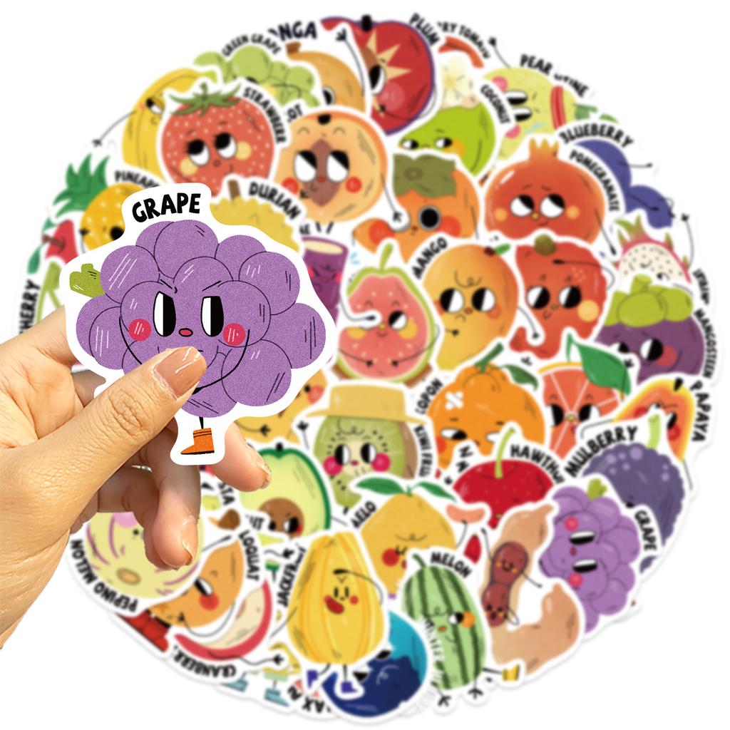 50 Cartoon Fruit Reward Graffiti Stickers Decorate Guitar Notebook Suitcase DIY Waterproof