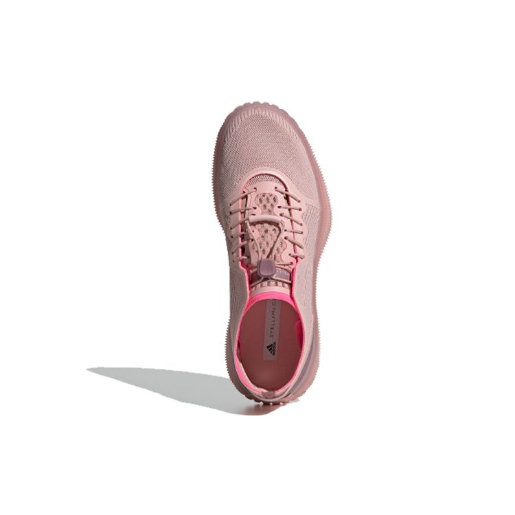 adidas Pure Boost Trainer S Кроссовки с круглым носком на шнуровке, нескользящие, легкие, низкие, повседневные, для бега, женские, грязновато-розовые EG1064