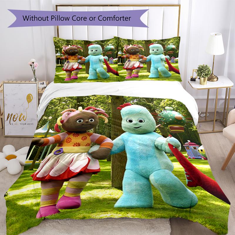 3pcs In the Night Garden Bedding Set Duvet Cover Closure Includes 1 Duvet Cover & 2 Pillowcases, Soft and Comfortable for All Seasons.