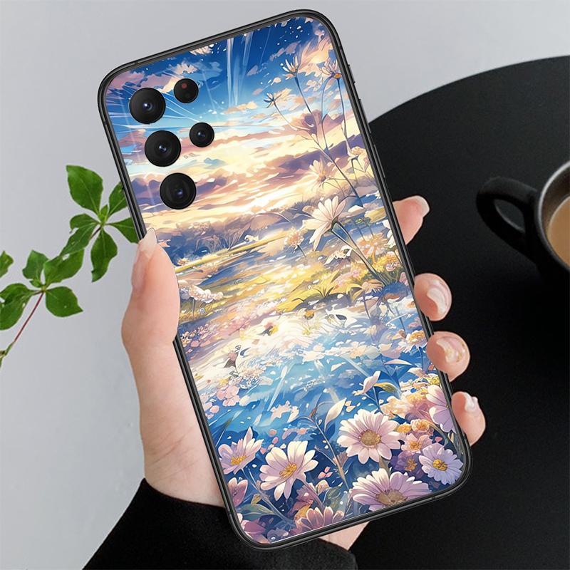 Чехол для телефона с рисунком аниме «Пейзаж» для Samsung A52S A21S A33 A23 A13 A14 A32 A52 A53 A54 A51 A71 M51