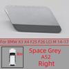 Auto Parts Headlight Washer Cover Cap For BMW X3 X4 F25 F26 LCI M-Sport 2014-2017 High Quality Spray Paint Black White Silver