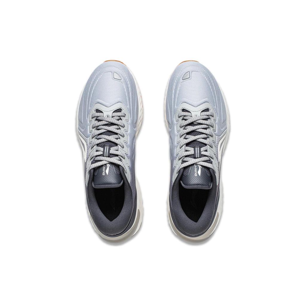 Li-Ning Защитные нескользящие износостойкие кроссовки Cloud с низким верхом для бега мужские кроссовки серые черные ARST057-4