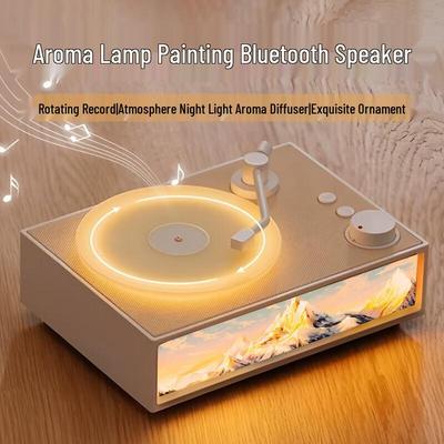 Ретро Bluetooth-динамик Aroma с подсветкой, штекер CN (адаптер в комплекте)