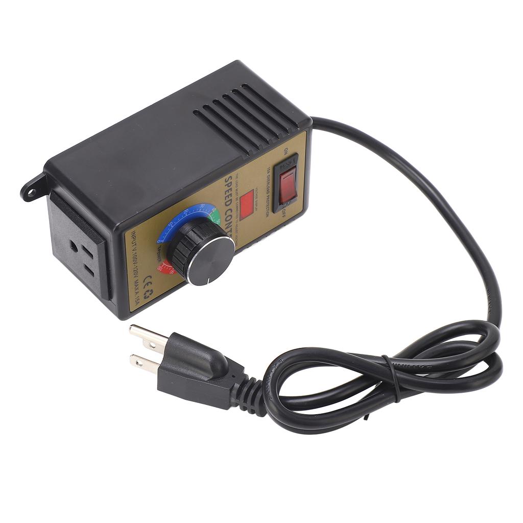 Регулятор скорости двигателя контроллер вентилятора бесступенчатый переключатель управления скоростью 15A защита от перегрузки переменного тока