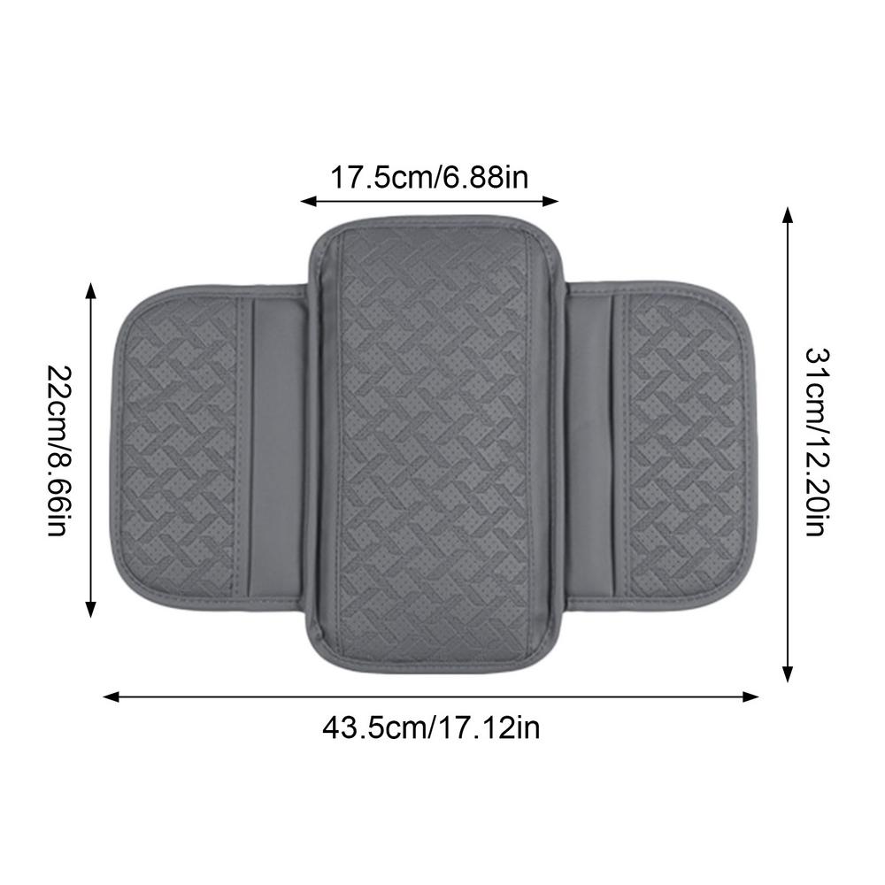 Car Armrest Cover Height Pad With Side Storage Bags Automotive Armrest Arm Support Cushion Protective Pad for Car Interior
