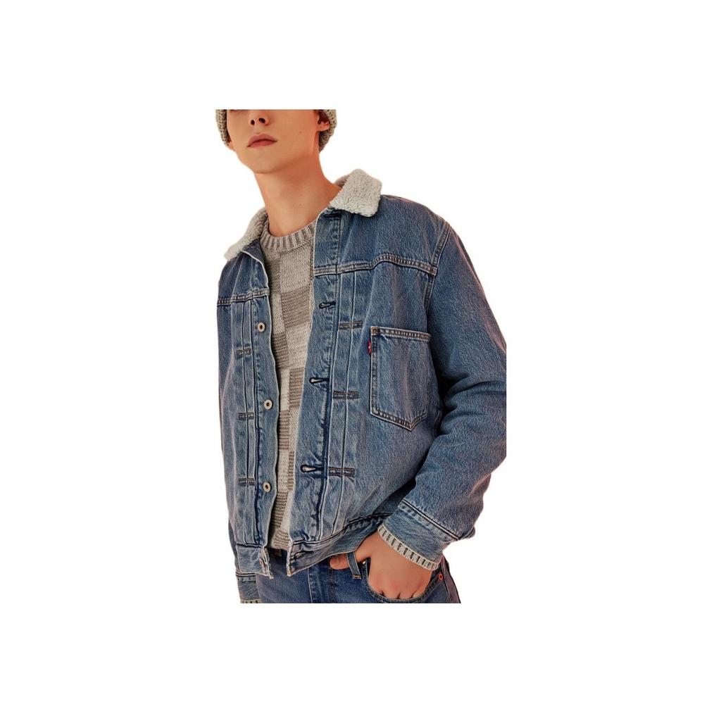 Levis Клетчатый пуловер с круглым вырезом, повседневный свитер с длинным рукавом, мужской свитер, коричневый A3107-0000