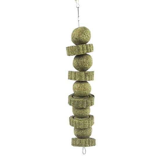 Yousheng Hamster Chew Toy Rich Fiber Teeth Grinding Toy Handmade Natural Grass Cake and Grass Ball for Small Animals